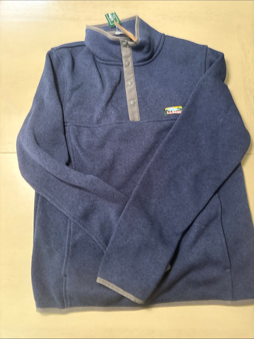 L.L. Bean Charcoal Crewneck with Logo Patch